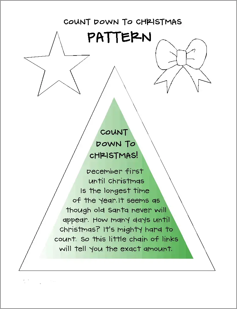 Craft Christmas Tree Countdown 