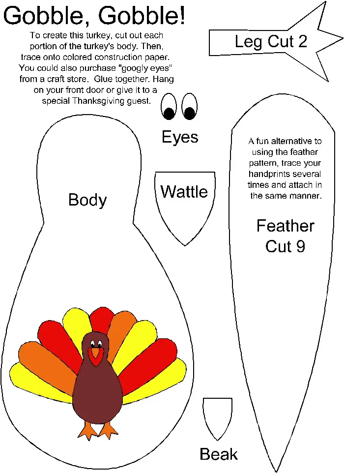 craft turkey pattern
