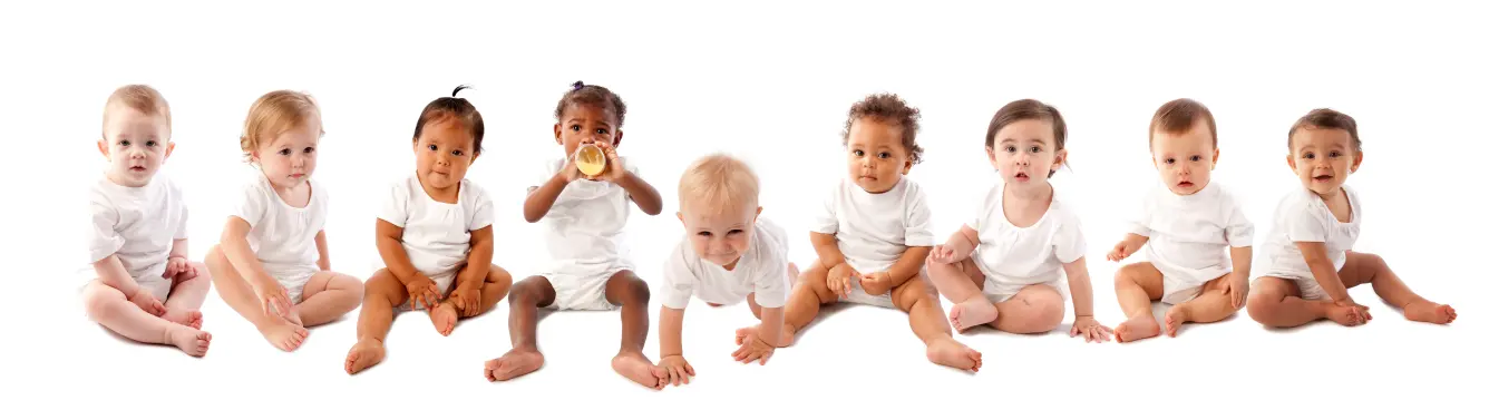  diverse group of babies