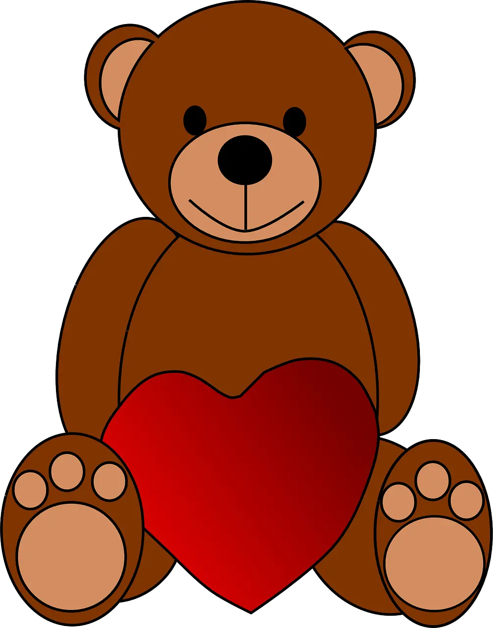 bear valentine finger puppet