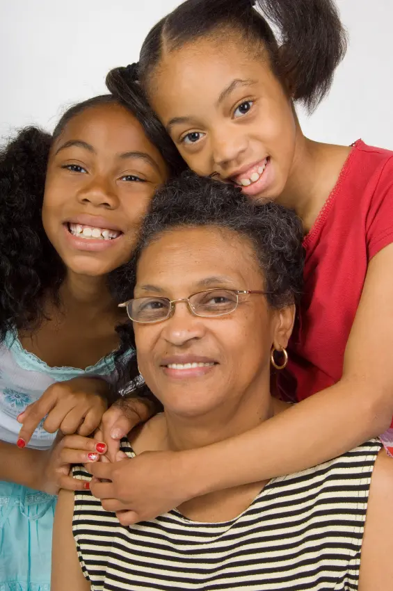 grandmother and granddaughters
