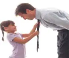  daughter helping dad with tie