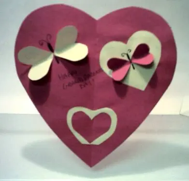 heart shaped card