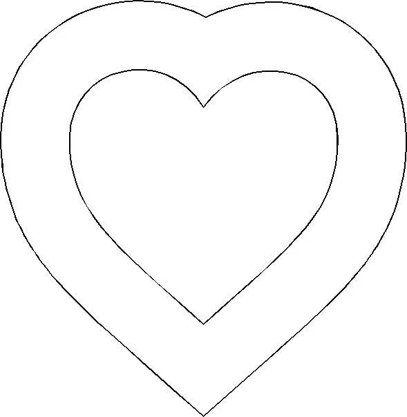 heart shaped template or pattern