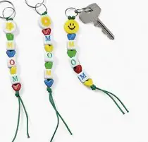 leather and beads key chain craft