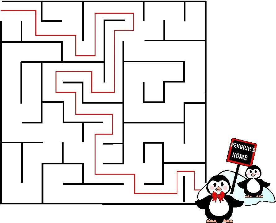 penguin maze answer key 