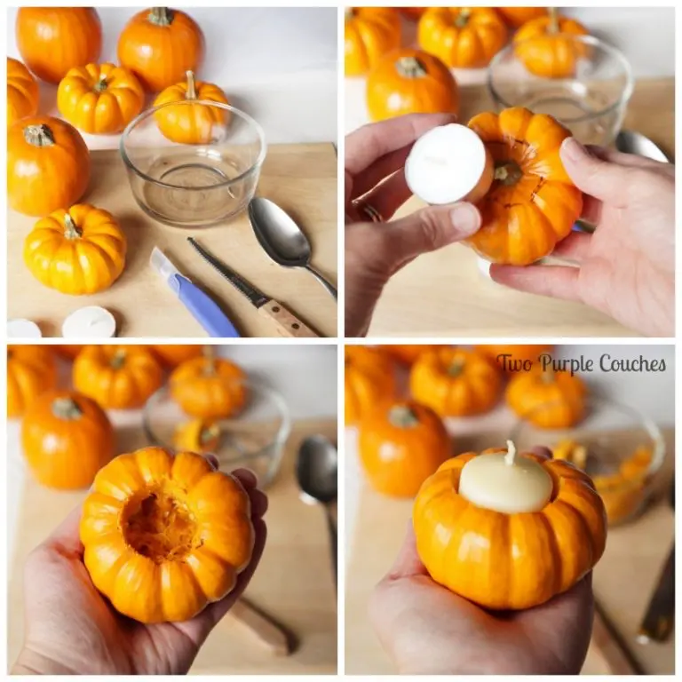 pumpkin candle holders