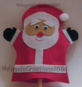 homemade Santa puppet