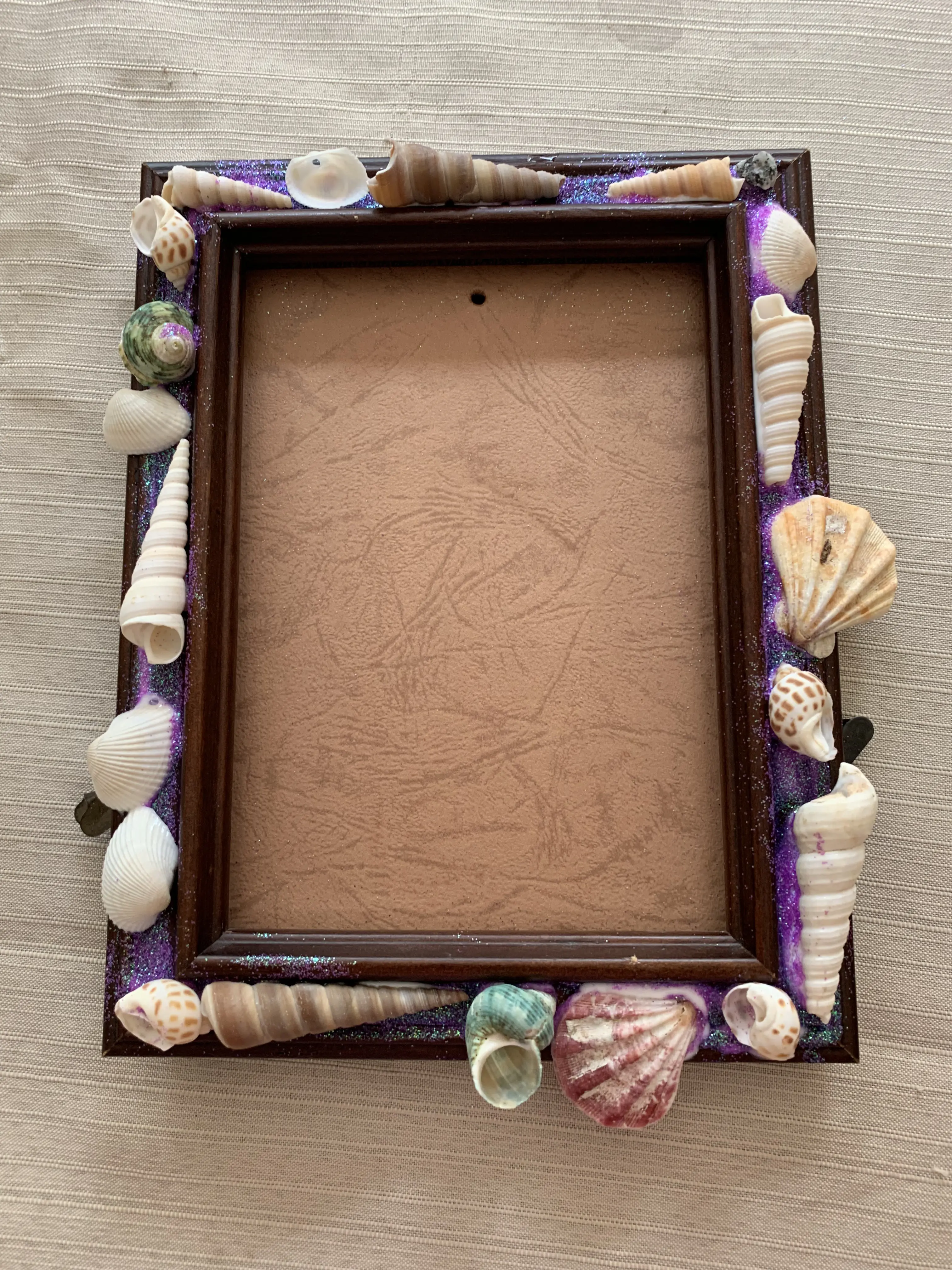 seashell picture frame craft