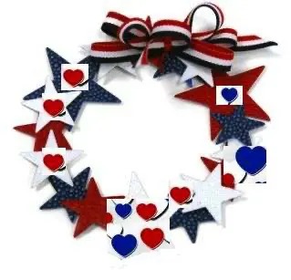 star wreath 4th of July craft