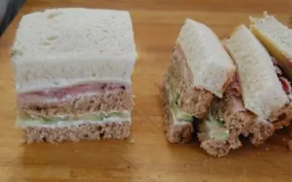 double deacker tea sanwiches